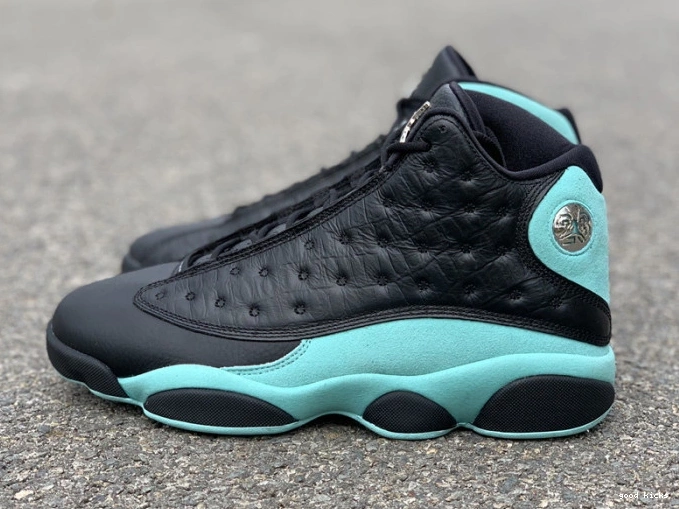 414571-030 Black Jordan Island 13 Air Green Retro 0712